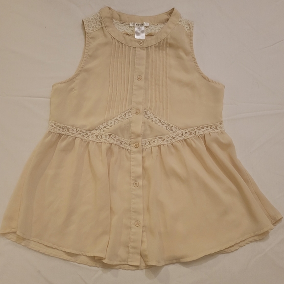 💵3/$20 Vintage Lace Embellished Sleeveless Tank. Size Small - Picture 2 of 14